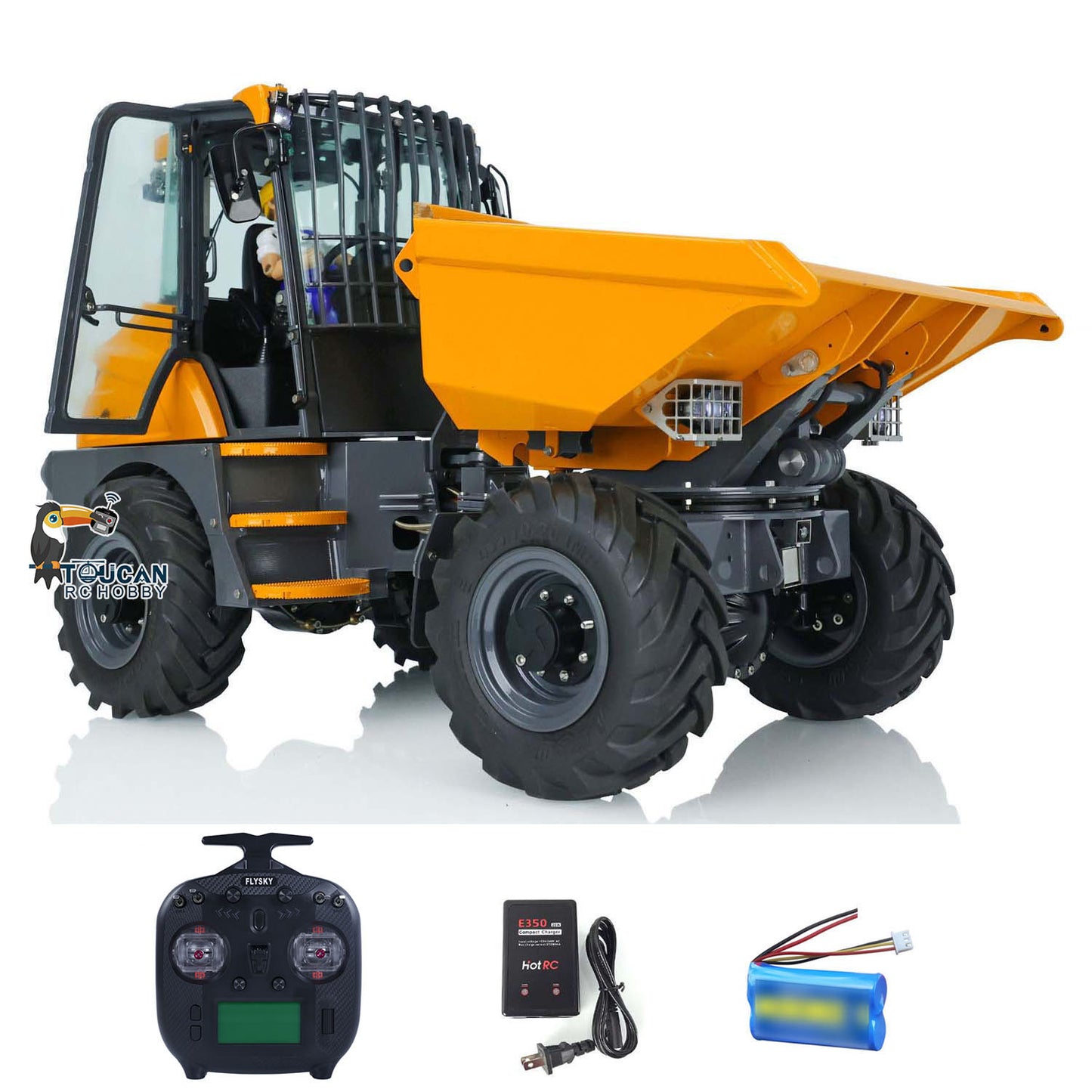 LESU 1/14 Ready To Run 4X4 RC Hydraulic Articulated Dumper 6MDX Remote Control Tipper Car Model W/ I6S Controller Charger