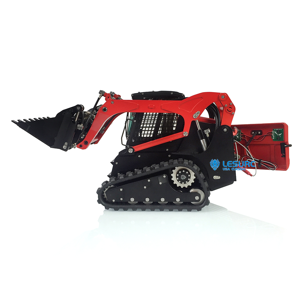 LESU 1/14 RC Hydraulic Aoue-LT5 Tracked Skid-Steer Loader Metal Remote Control Construction Vehicle RTR Model Lights Battery