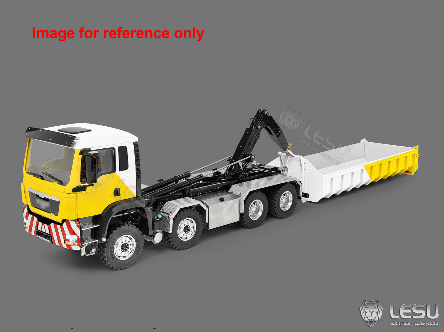 LIMITED-TIME SALE IN Stock LESU Z0090 1/14 8x8 Metal Hydraulic RC Roll On Off Truck Telescopic Hooklift Dumper with TGS Cabin 5CH Valve 3 Speed Transmission Sound Light