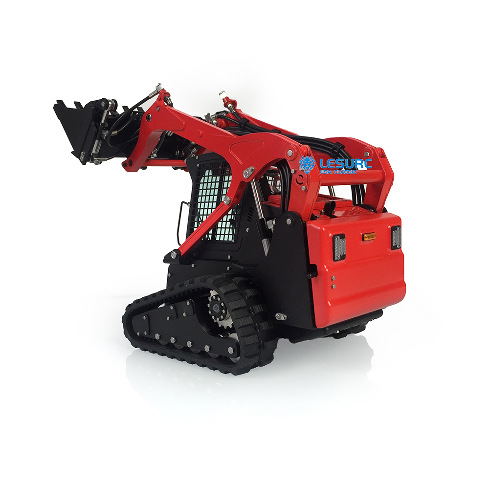 LESU 1/14 RC Hydraulic Aoue-LT5 Tracked Skid-Steer Loader Metal Remote Control Construction Vehicle RTR Model Lights Battery