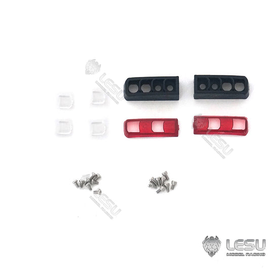 LESU Metal Bumper Plastic Rear Lamp Taillight Mount DIY Part Suitable for 1/14 Scale RC Tractor Truck Trailer Car Accessory