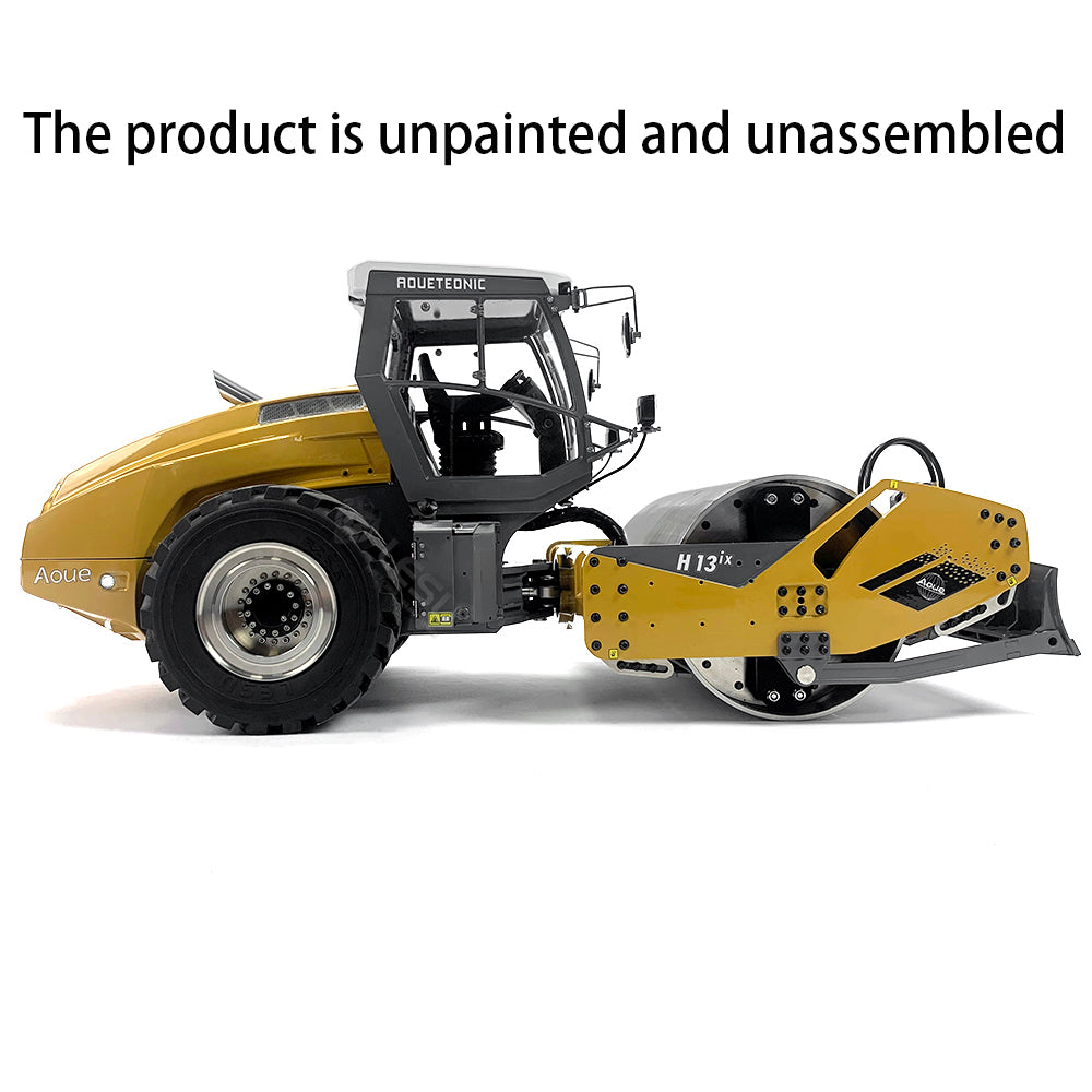 LESU 1/14 RC KIT Unpainted Hydraulic Road Roller Metal Engineering Vehicle Model HAMM-H13ixc W/ Motor ESC Light Sound System