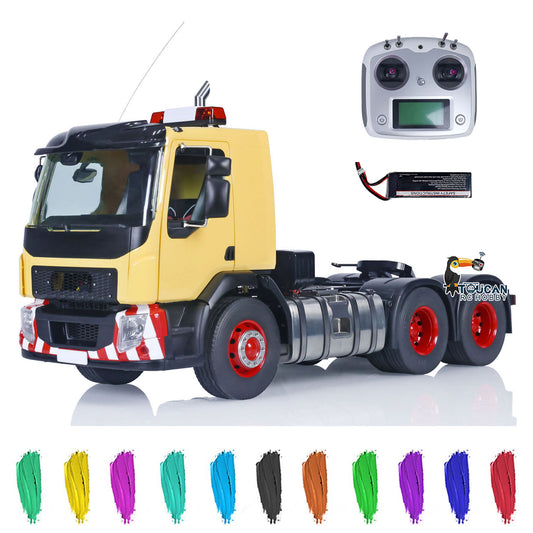 LESU 1/14 6x6 RC Tractor Truck 3 Axles Painted Assembled Remote Control Car Model DIY Emulated Vehicle Optional Versions