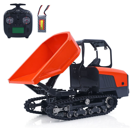 Metal LESU 1/14 Hydraulic Remote Control Tracked Dump Truck KC300HR-5 RC Dumper Model 180 Degree Rotation Openable Door Lights