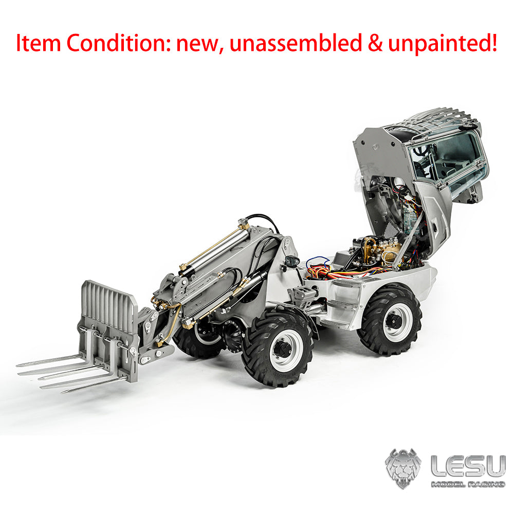 LESU 1/14 AT1050 RC Hydraulic Fork Loader Radio Control Car Telescopic Arm KIT/PNP Optional Versions Hobby Model ESC Servo Motor