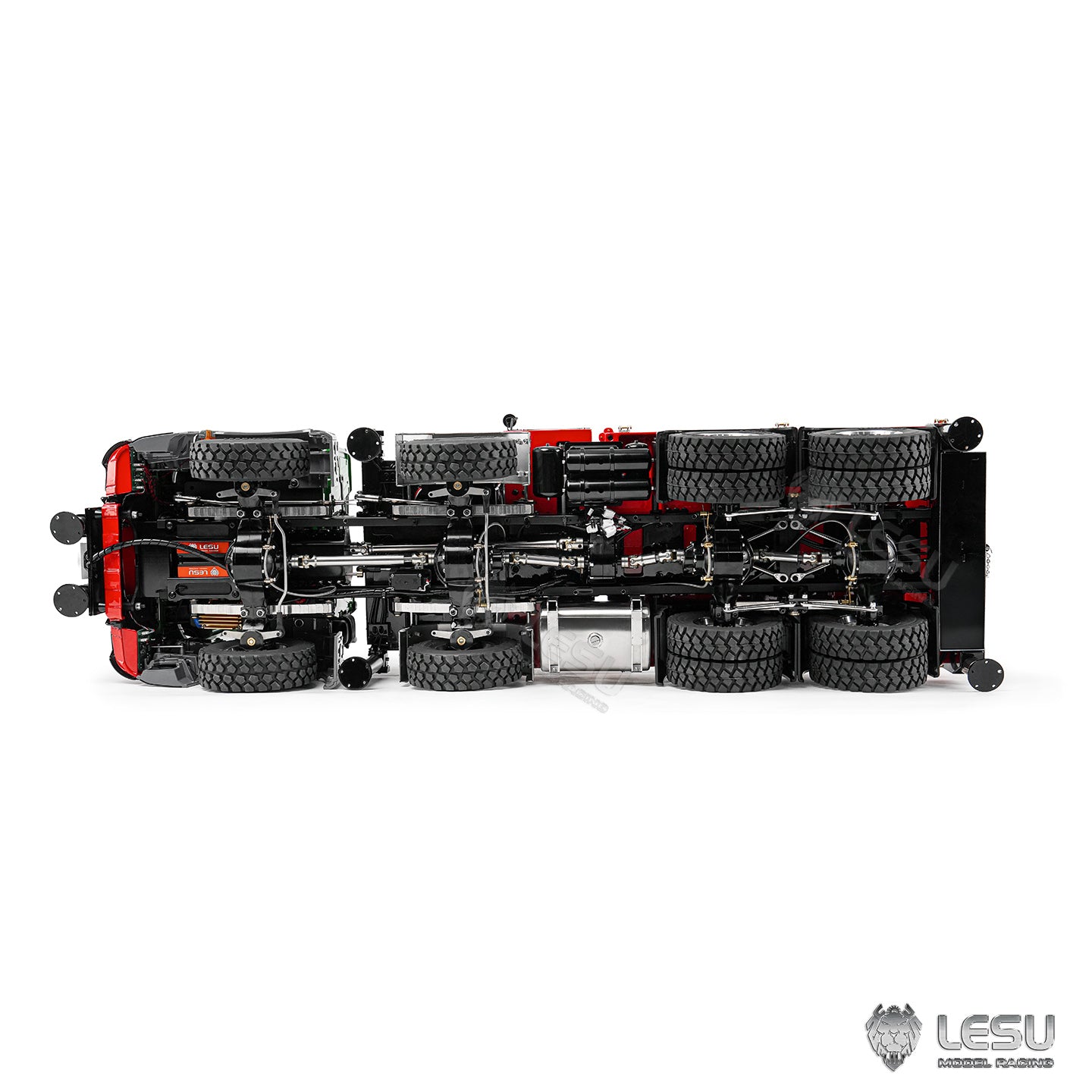 LESU 3363 1/14 Metal RC Hydraulic Crane Truck 8X8 Axle Diff Lock 3Speed Remote Control Lorry 7CH Valve 6 Outriggers Light Sound