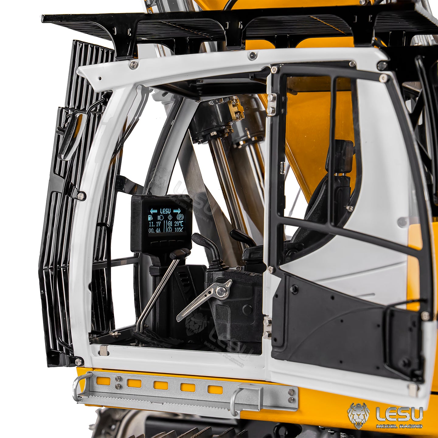 LESU AOUE LR956 1/14 RC Hydraulic Excavator KIT Metal 2 Arms Remote Control Digger Model 4MPA Dual Pumps Light 6CH Brass Valve