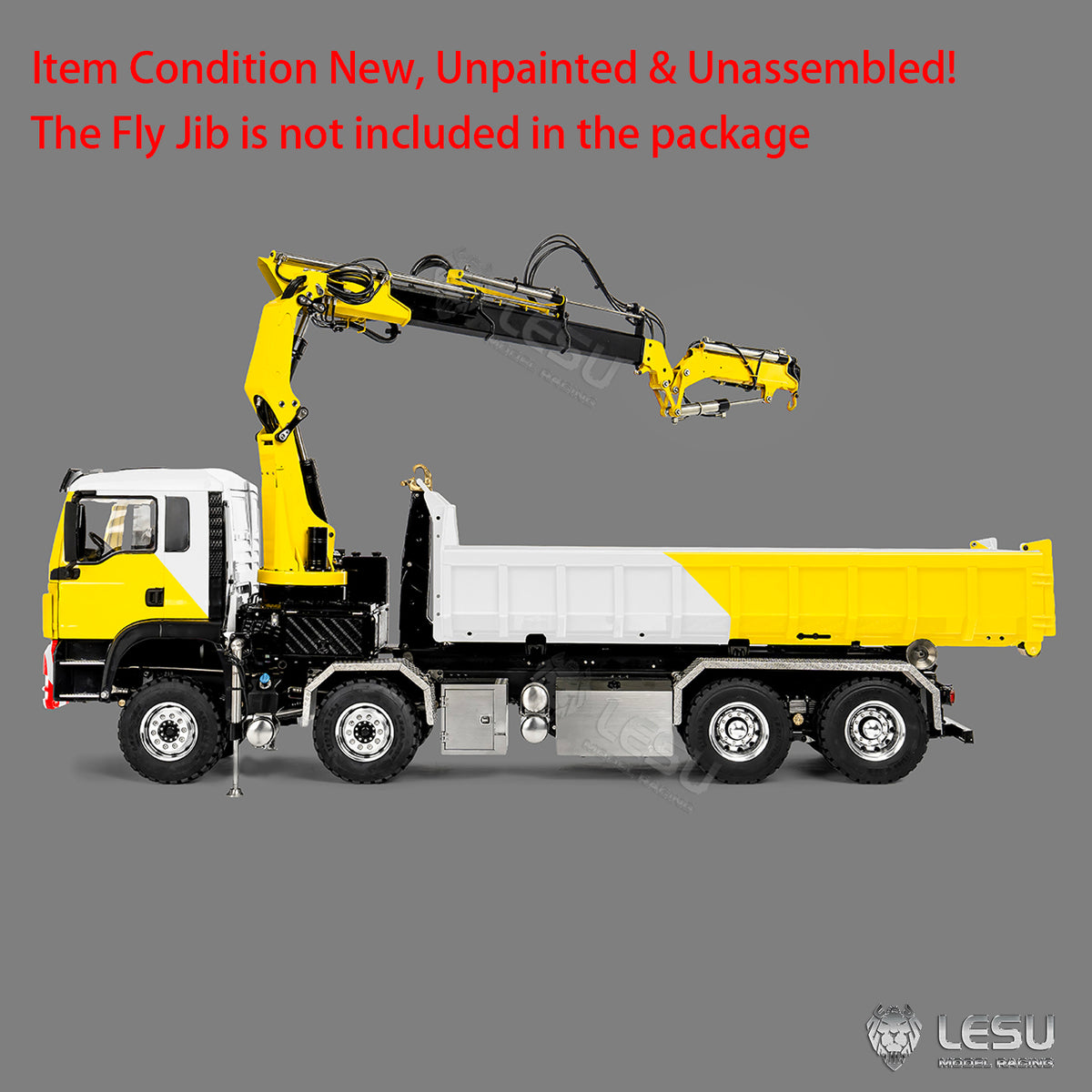 LESU Z0124 1/14 8x8 Hydraulic Crane RC Roll Off Dump Truck with TGS Cabin Metal Chassis Telescopic Hook Lift 3 Speed Gearbox Light Sound System