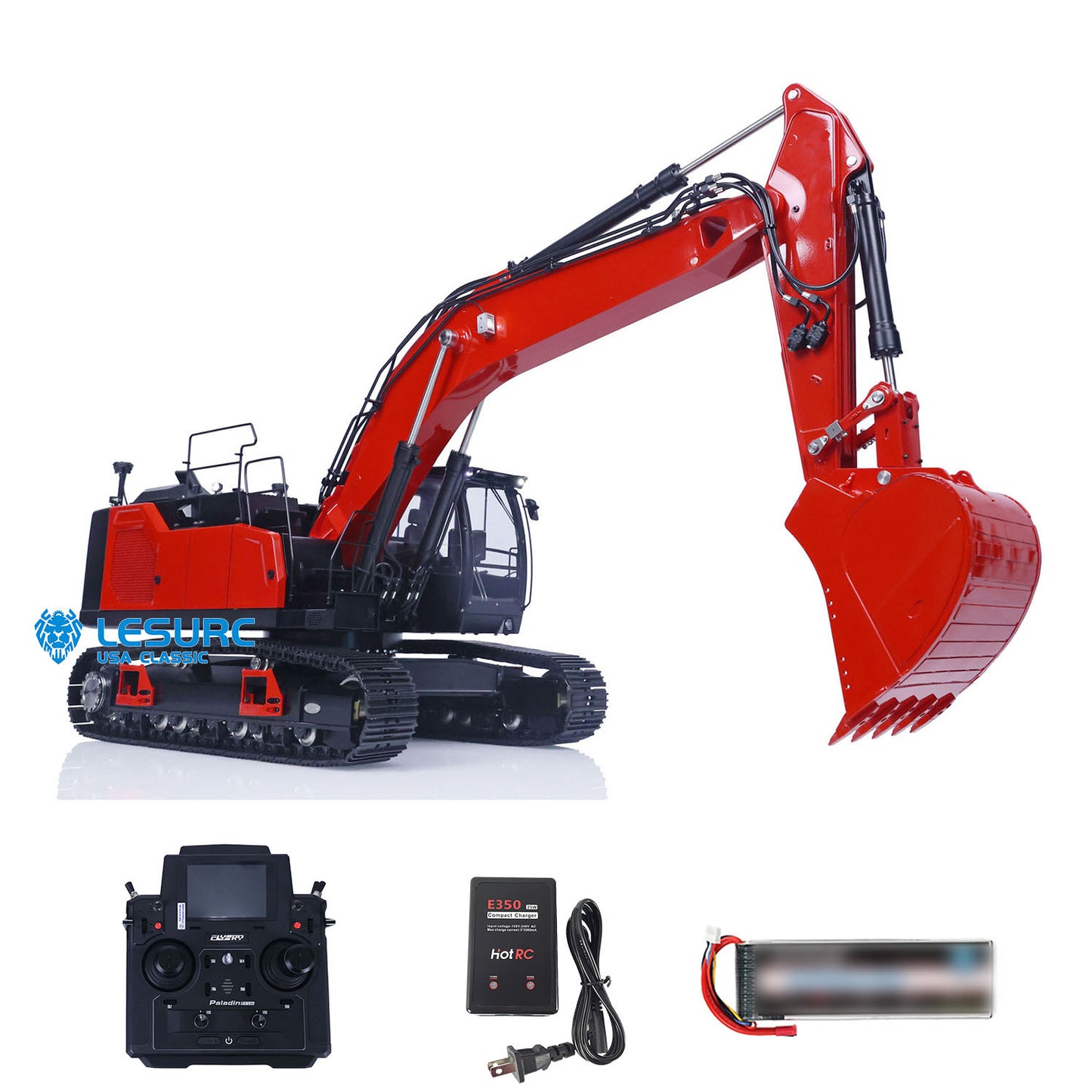 LESU Aoue LR945 1/14 Hydraulic RC Tracked Excavator Metal Painted Assembled Digger Construction Model