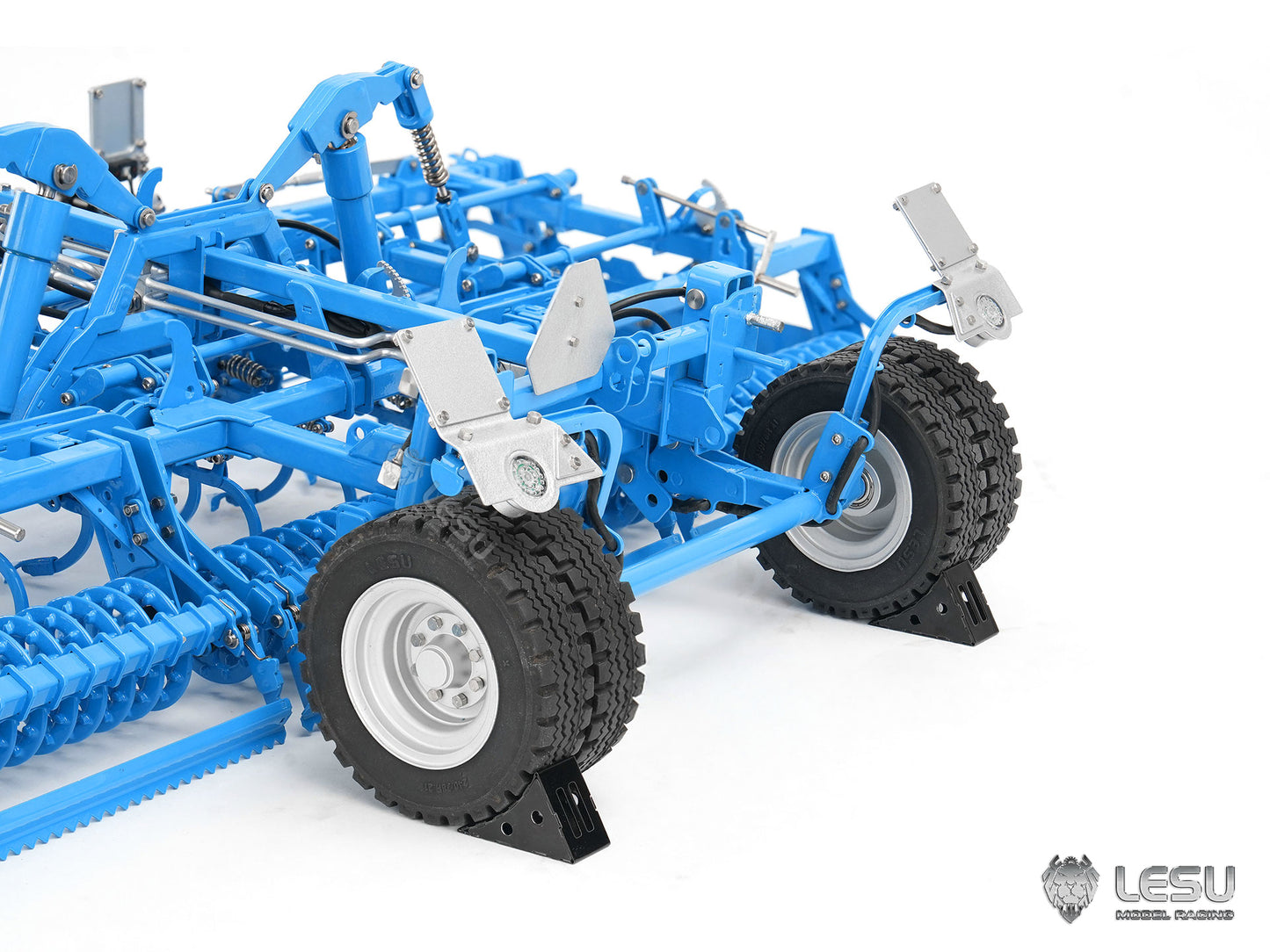 Metal LESU K500 Seedbed Pre-sowing Soil Preparation Machine Planter Plough for 1/14 RC Hydraulic Farm Tractor AOUE 1050 Model