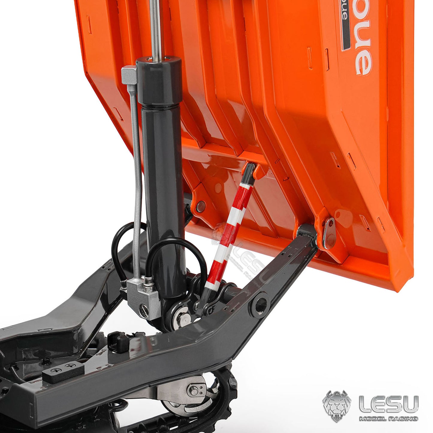 Metal LESU 1/14 Hydraulic Remote Control Tracked Dump Truck KC300HR-5 RC Dumper Model 180 Degree Rotation Openable Door Lights