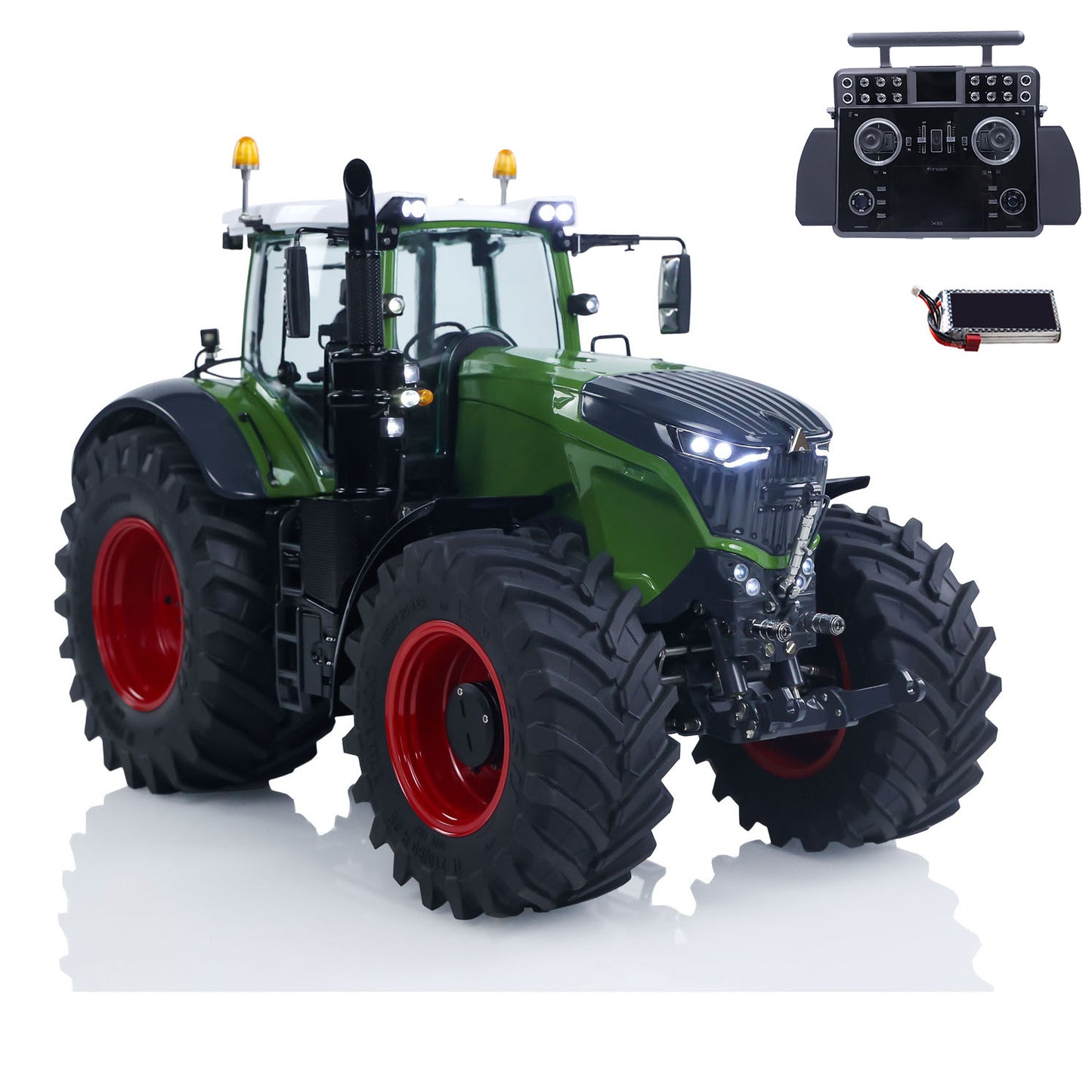 IN Stock LESU AOUE 1050 Metal 4x4 1/14 RC Tractor Truck Hydraulic Agricultural Vehicles K500 Seedbed Pre-sowing Soil Preparation Machine Frsky XE Lite