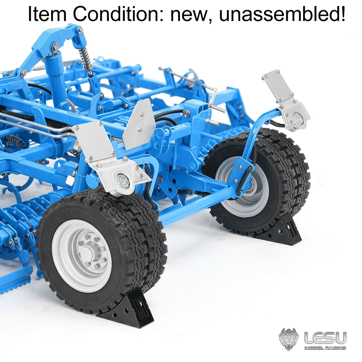 IN Stock LESU AOUE 1050 Metal 4x4 1/14 RC Tractor Truck Hydraulic Agricultural Vehicles K500 Seedbed Pre-sowing Soil Preparation Machine Frsky XE Lite