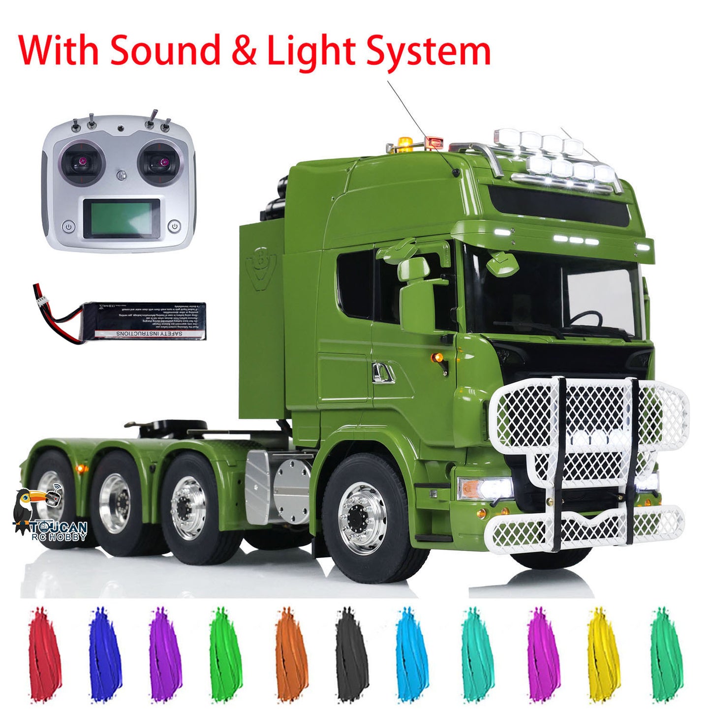 LESU 1/14 8X8 Metal Chassis RC Tractors Trucks RTR Radio Controlled Simulation Car Smoke Unit Hobby Models G-6057