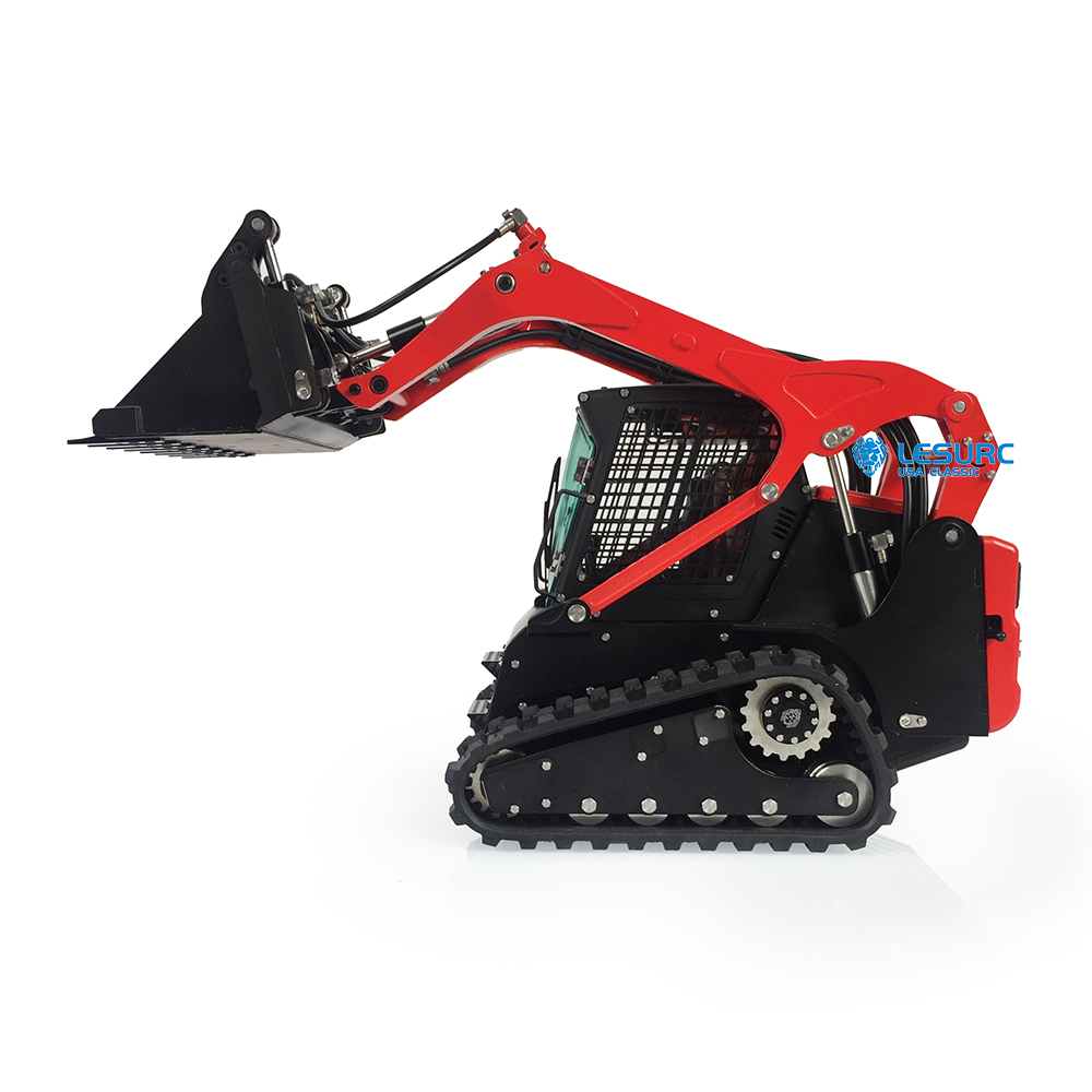 US STOCK LESU 1/14 Metal RC Hydraulic Aoue-LT5 Tracked Skid-Steer Loader RTR Model Sound Lights Units Ready To Run