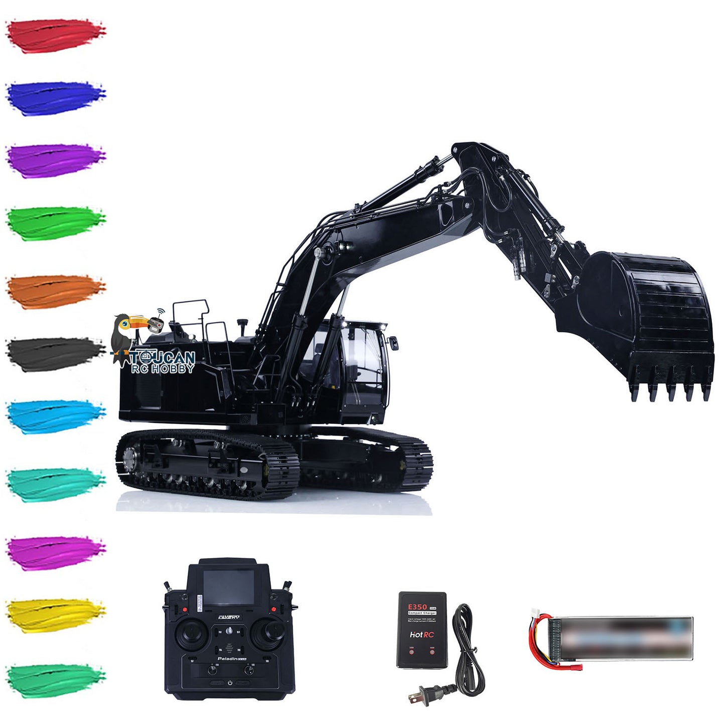1/14 Metal LESU LR945 Remote Control Hydraulic Tracked Excavator Ready To Run Engineering Car Model With 7TH Reversing Valve