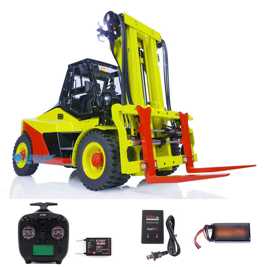 1:14 LESU Aoue-LD160S Remote Control Hydraulic Fork Lift Metal Car RC Trucks I6S Radio System SR12 Receiver
