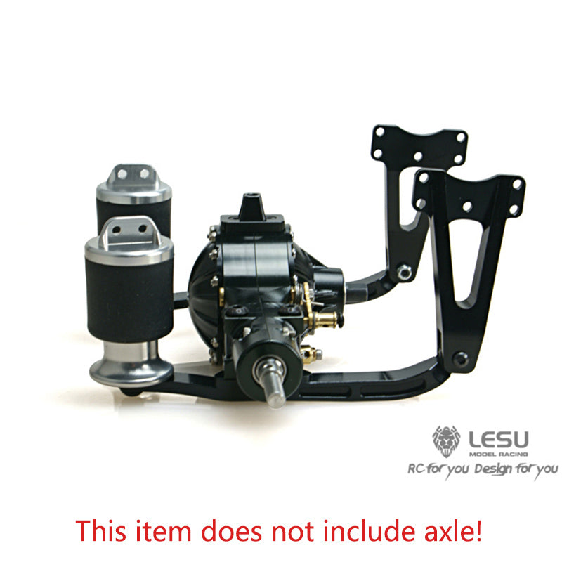 US Stock LESU Metal Pneumatic Rear Axles Suspension Set for 1/14 Remote Control Truck DIY Model Car Vehicle Modle Accessories