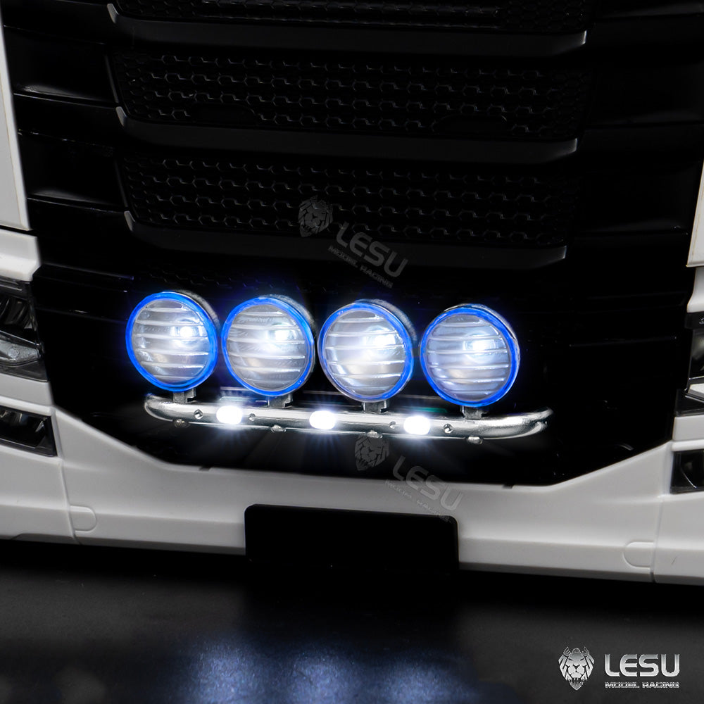 LESU Stainless Steel 1/14 Scale Headlight Spot Lamp for 770S R470 R620 RC Tractor Truck Model Radio Control Dumper Spare Part