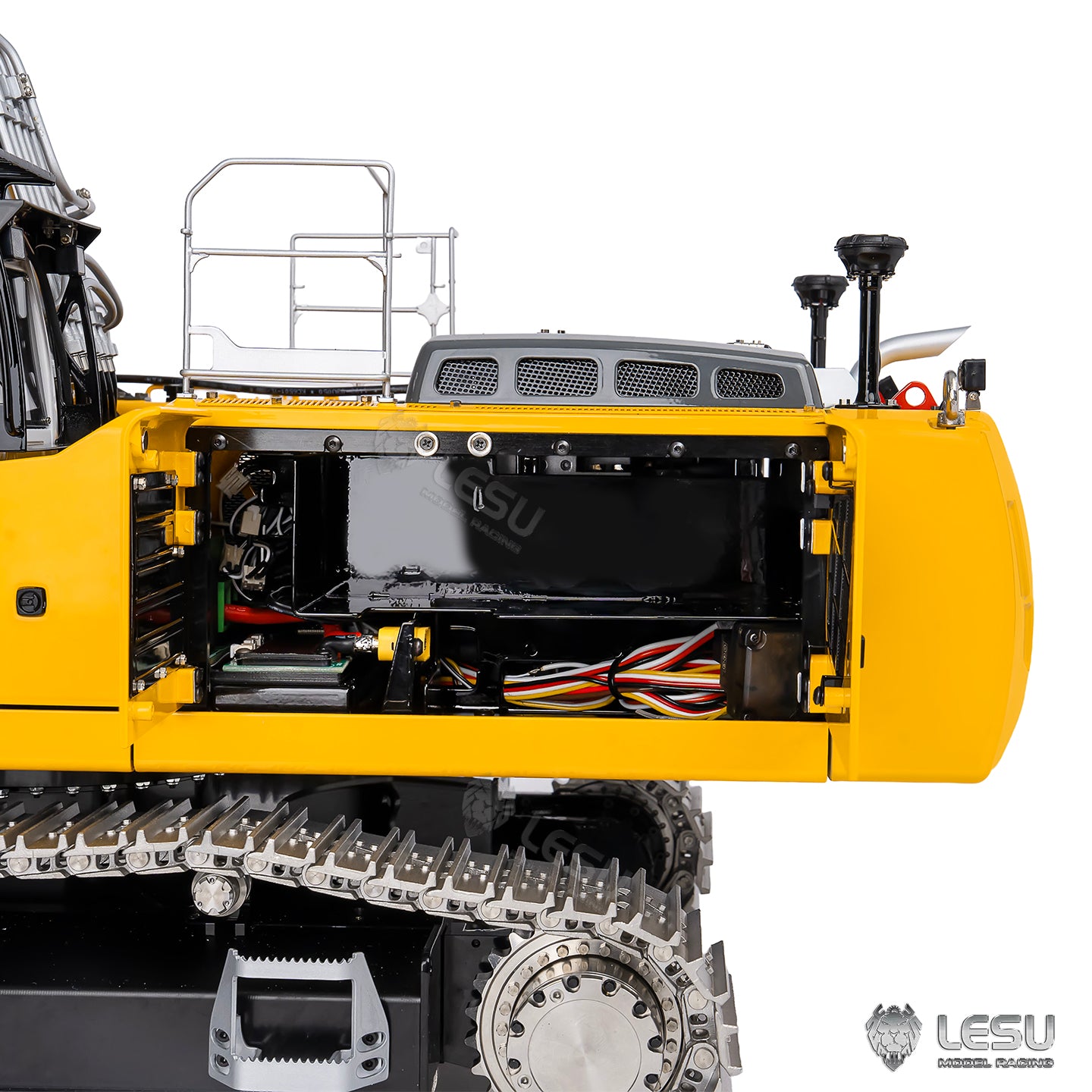 LESU AOUE LR956 1/14 RC Hydraulic Excavator KIT Metal 2 Arms Remote Control Digger Model 4MPA Dual Pumps Light 6CH Brass Valve