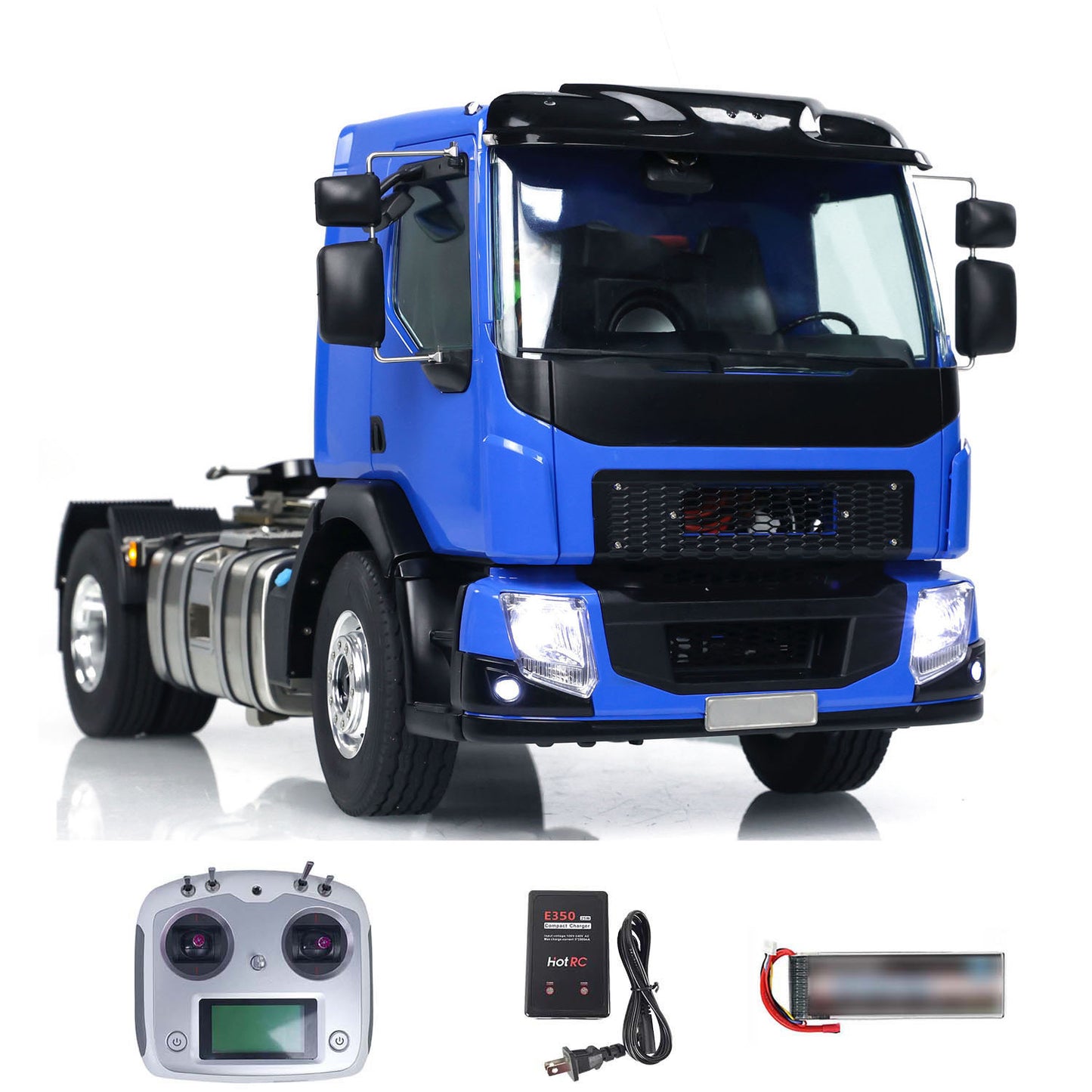 IN Stock LESU 4x4 RC Tractor Truck 1/14 RTR Painted Assembled Radio Controlled Car Light Battery Metal Chassis ESC Motor
