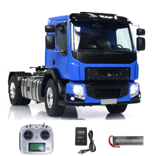 IN Stock LESU 4x4 RC Tractor Truck 1/14 RTR Painted Assembled Radio Controlled Car Light Battery Metal Chassis ESC Motor
