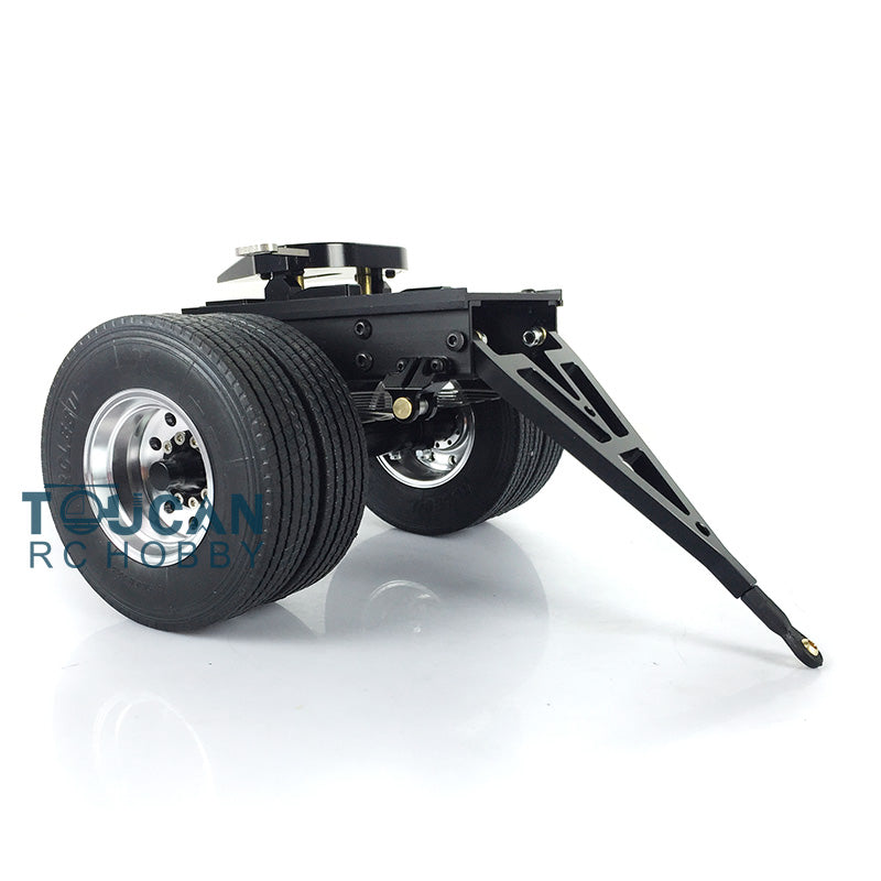 LESU Metal Tracked Trailer for 1/14 Remote Controlled Tractor Truck Upgrade Accessories of RC Truck 25.5*18.2*14CM