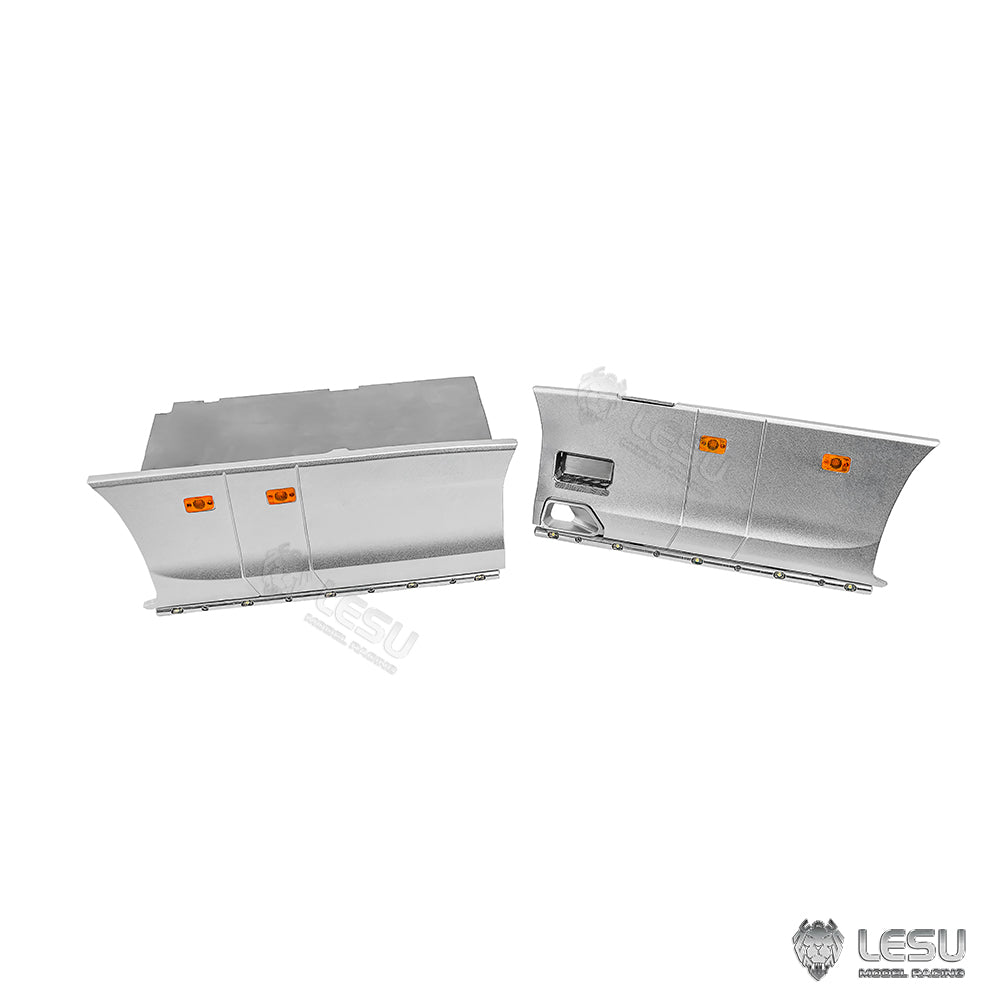 Metal Side Skirt Pedal LED Side Light Assembly for DIY TAMIYA 770S 1/14 RC Tractor Truck Remote Control Lorry Vehicles Model