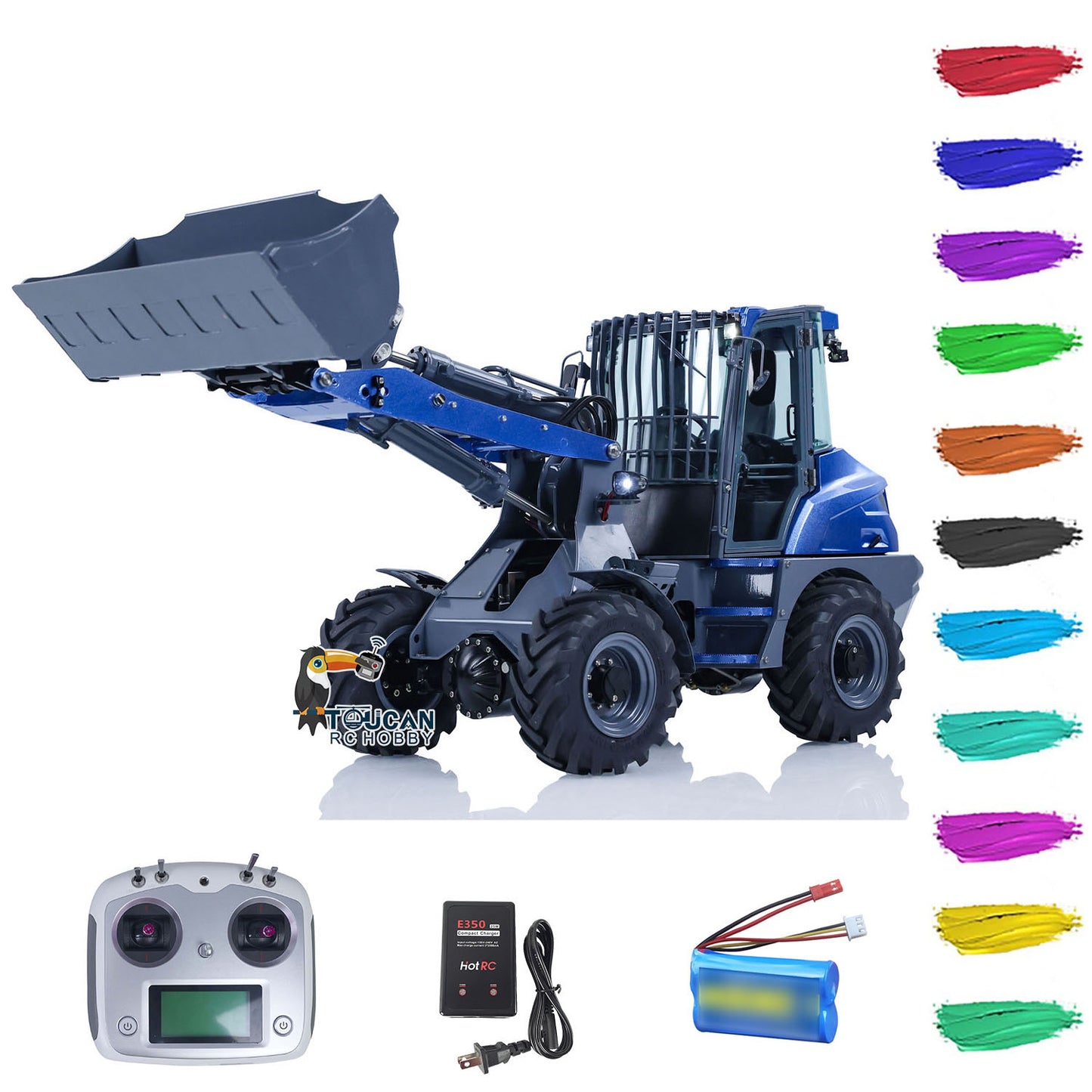 LESU 1/14 RC Hydraulic Loader AOUE MCL8 Construction Tipper Model With Sound Radio Control 4 TH Reversing Valve Rear Hook