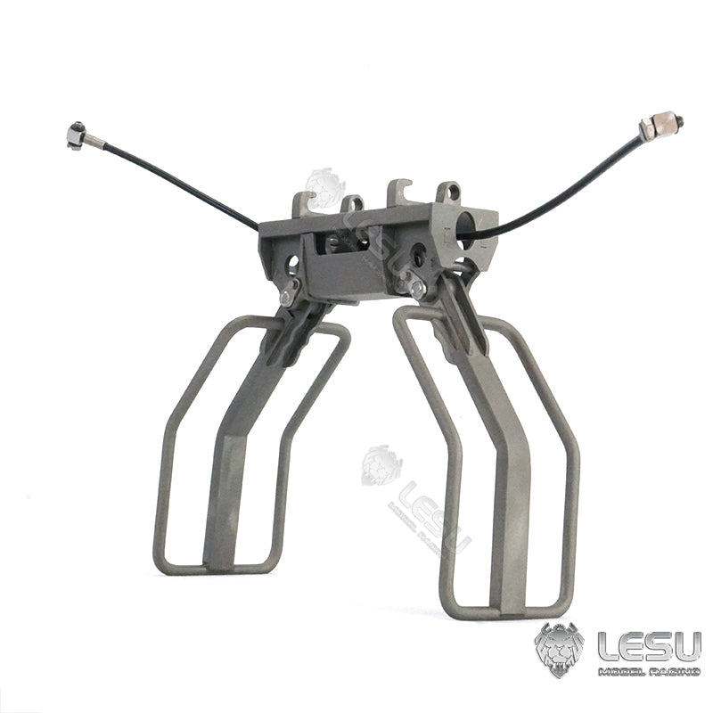 11.11 Flash Sale LESU Metal Fork Bucket Sweeper Brush Cleaner Ripper Scarifier Hay Clamp for 1/14 RC Hydraulic Skid Steer Loader DIY Model B0008 A0008