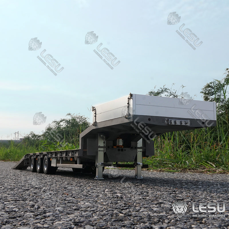 US STOCK LESU Metal Trailer W/ Hydraulic Pump Valve ESC Motor Electronic lifting Oil Tank for Radio Controller Dumper Truck Cars Model