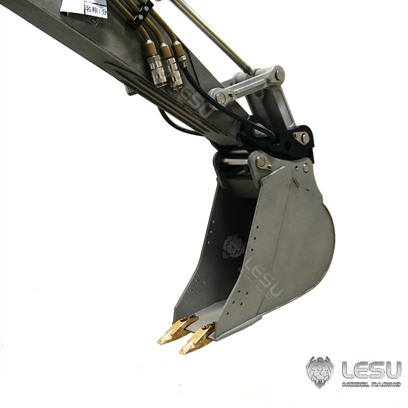 LESU 1/14 Metal Tracked 3Arms Aoue ET26L Hydraulic RC Excavator PL18EV Valve Smoke Gearbox Motor Servo Charger Battery Light Sound