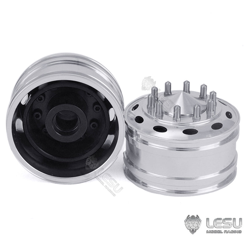 LESU Bearing Brake Metal Front Wheel Hub DIY Spare Part Suitable For RC 1/14 Truck American Vehicle Cars Model Accessory