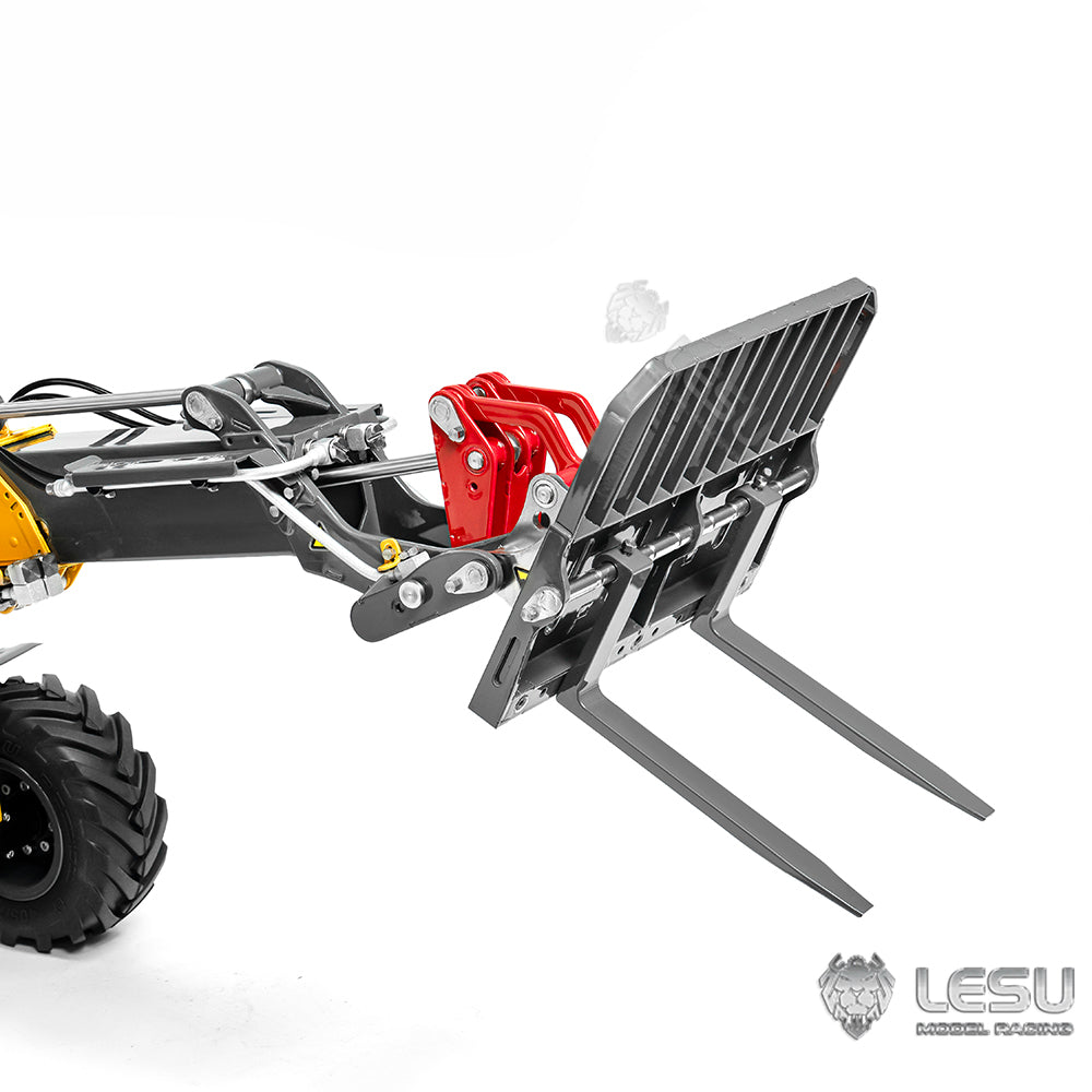 US STOCK LESU AT1050 1/14 Hydraulic RC Telescopic Arm Fork Loader Painted Assembled Car Light Sound Module Fast Shipment Teshulianjie