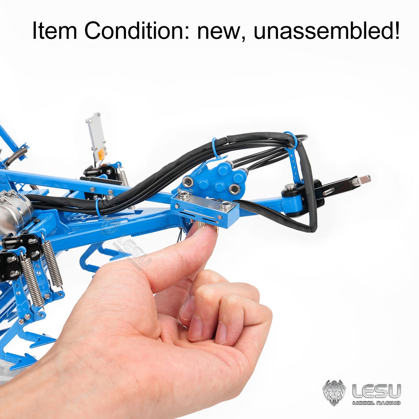IN Stock LESU AOUE 1050 Metal 4x4 1/14 RC Tractor Truck Hydraulic Agricultural Vehicles K500 Seedbed Pre-sowing Soil Preparation Machine Frsky XE Lite