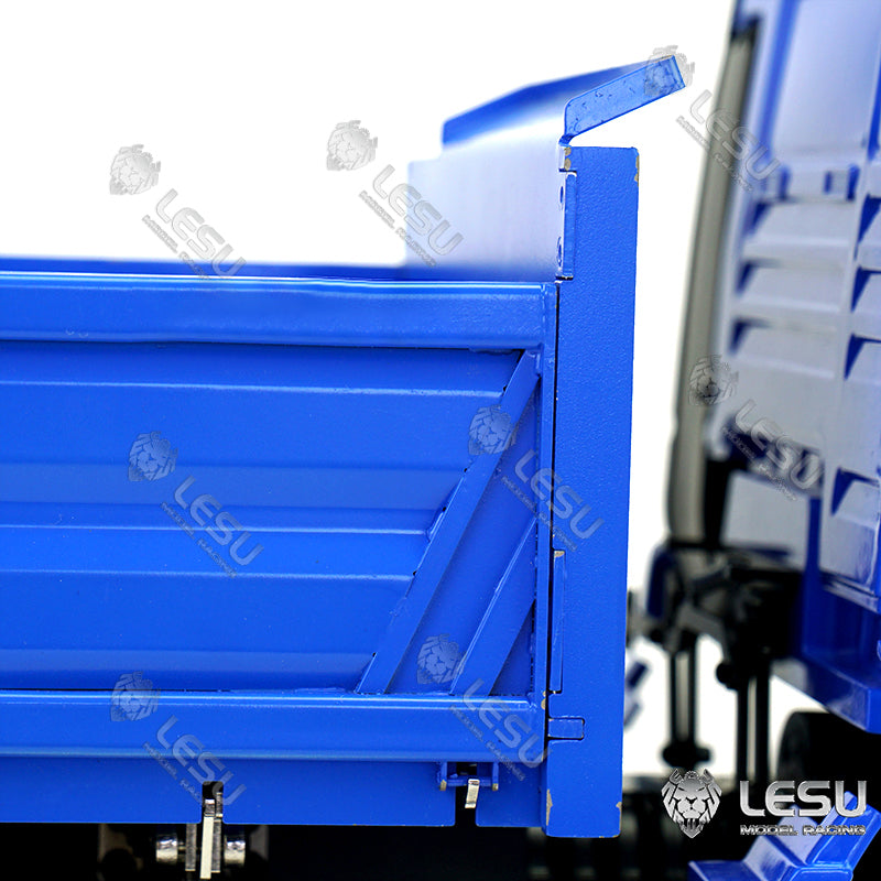 LESU 1/14 Scale Remote Controlled TGS Three-way Transmission Dumper Truck Hydraulic Model W/ Lights Sound System Motor ESC Cab