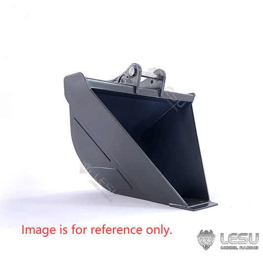 Second Hand US Stock LESU Painted Metal Trapezoid Narrow Bucket for 1/14 Hydraulic RC Excavator ET35 Upgrade Parts