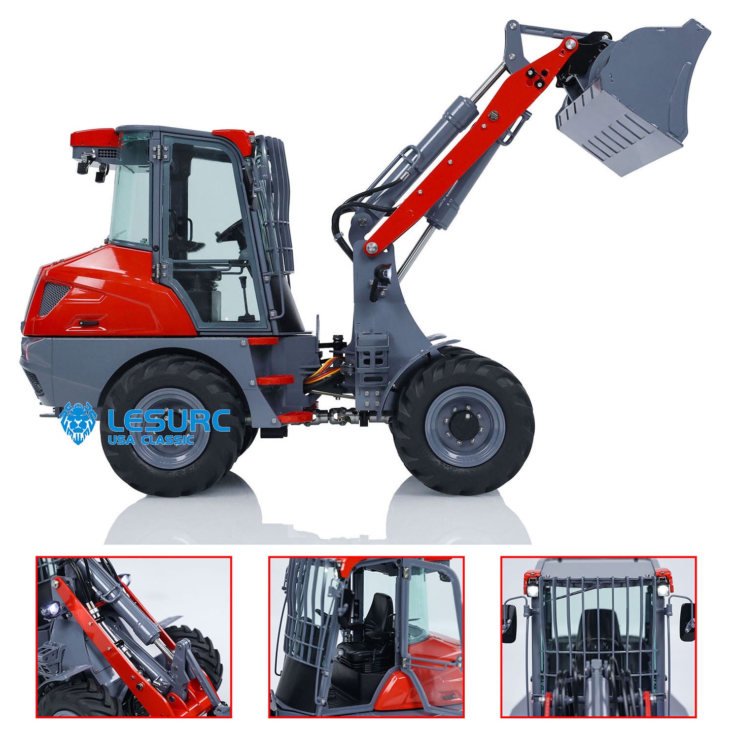 LESU 1/14 AOUE-MCL8 Hydraulic RC Loader Remote Control Construction Vehicles Painted Assembled ESC Servo Motor