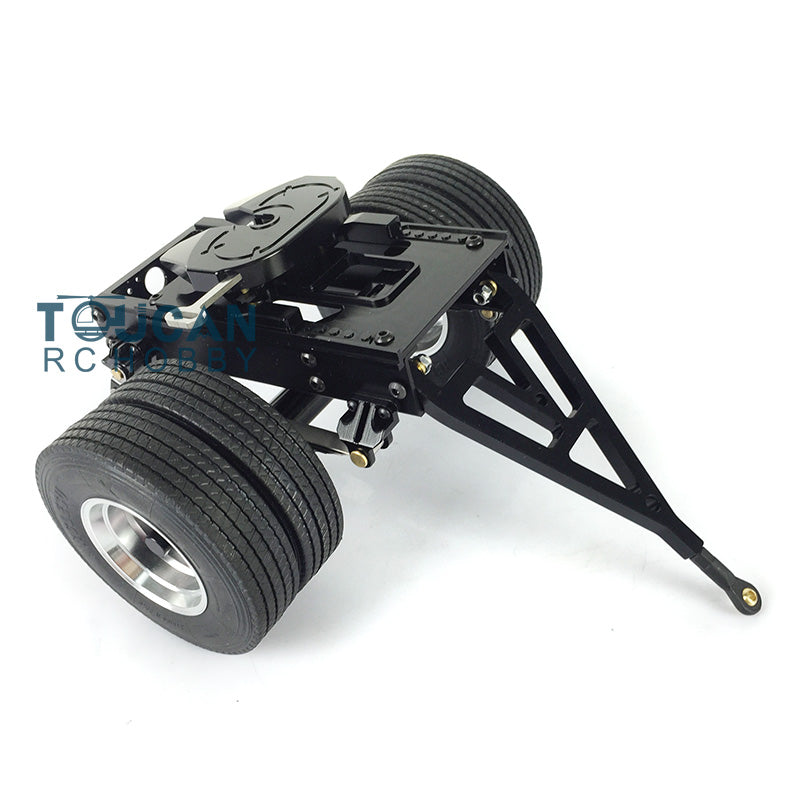 LESU Metal Tracked Trailer for 1/14 Remote Controlled Tractor Truck Upgrade Accessories of RC Truck 25.5*18.2*14CM