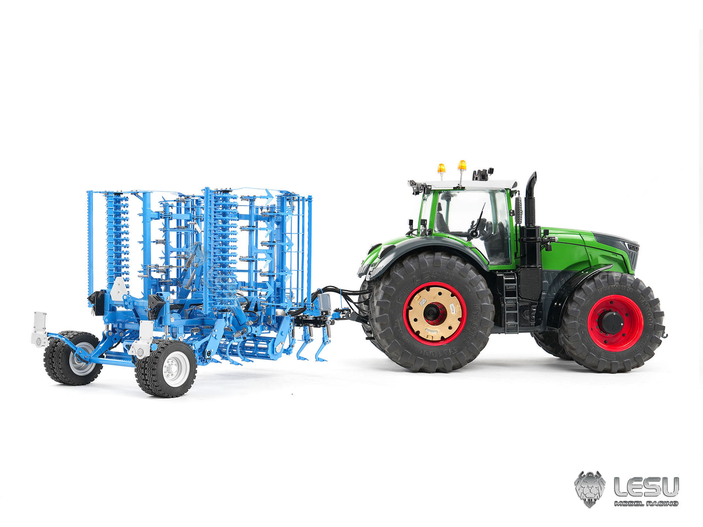 Metal LESU K500 Seedbed Pre-sowing Soil Preparation Machine Planter Plough for 1/14 RC Hydraulic Farm Tractor AOUE 1050 Model