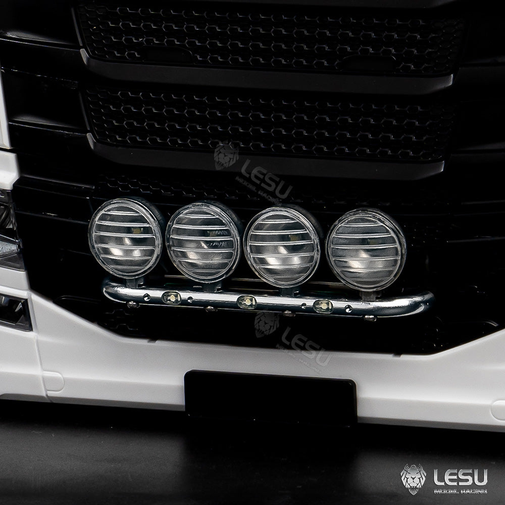 LESU Stainless Steel 1/14 Scale Headlight Spot Lamp for 770S R470 R620 RC Tractor Truck Model Radio Control Dumper Spare Part