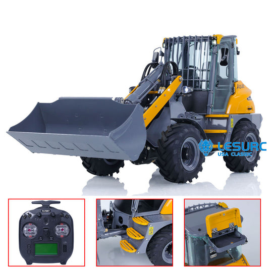 LESU Aoue MCL8 1/14 Metal 4X4 RC Hydraulic Wheeled Loader A0015 with 4CH Reversing Valve Light Sound for Construction Model Collectors