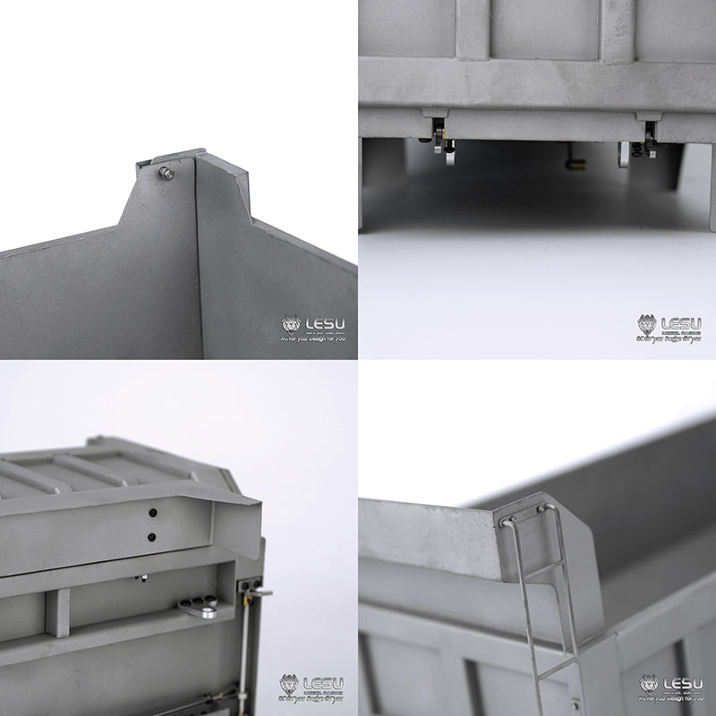 LESU Metal Car Bucket Dumper Box for DIY 1/14 Scale 8*8 Truck Construction Vehicle Model Spare Parts Replacements DIY