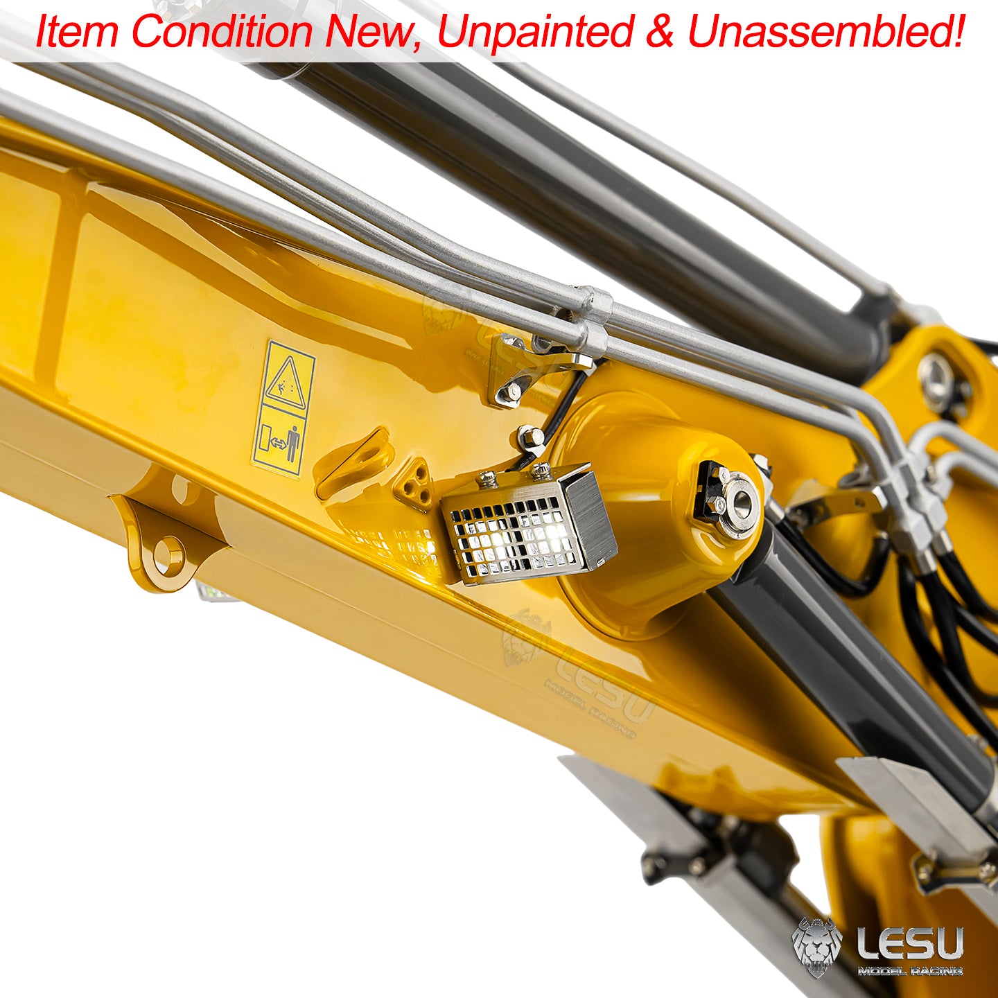 LESU 1/14 Aoue Radio Controlled Dual Pumps LR956 Hydraulic Excavator KIT Metal 3 Arms RC Digger Model 4+3CH Valve Light GPS