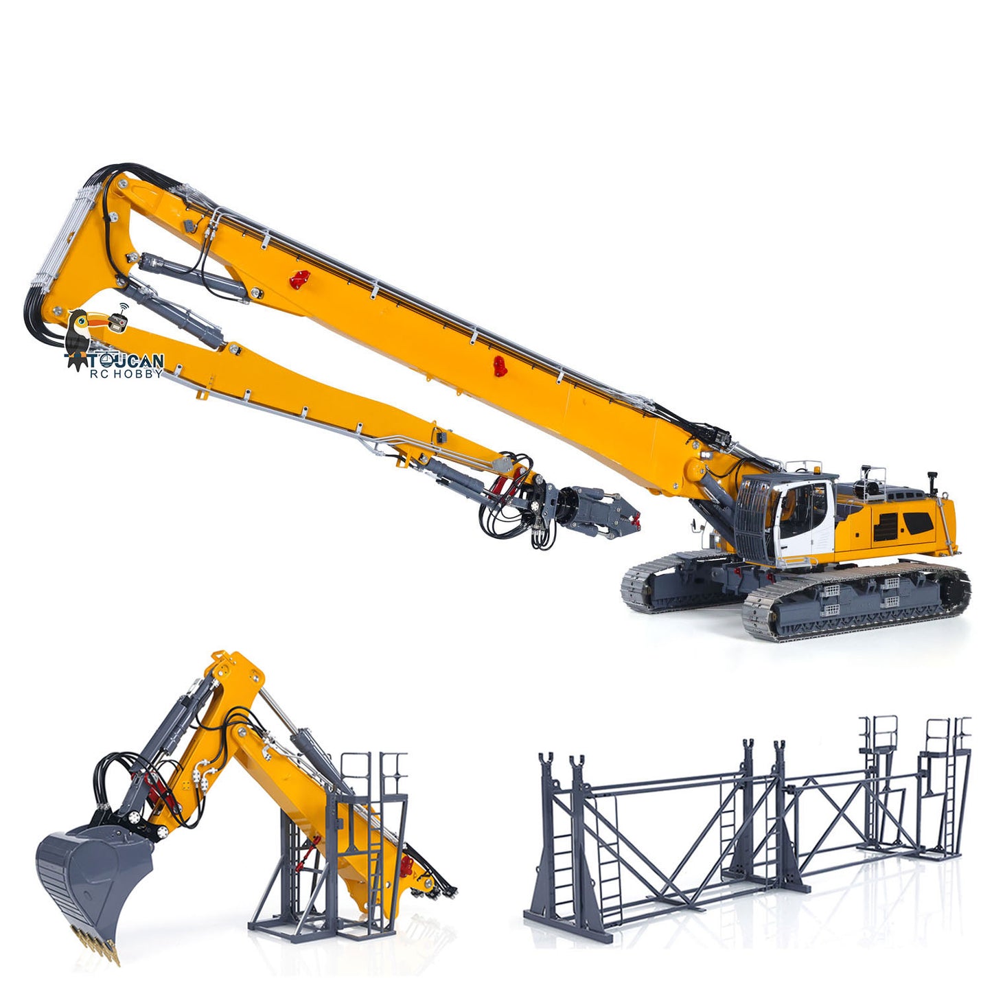 LESU Aoue 960 Demolition Digging Arm Digger 1/14 RC Full Hydraulic Excavator Engineering Vehicle Model 13CH Valve Pump Lights
