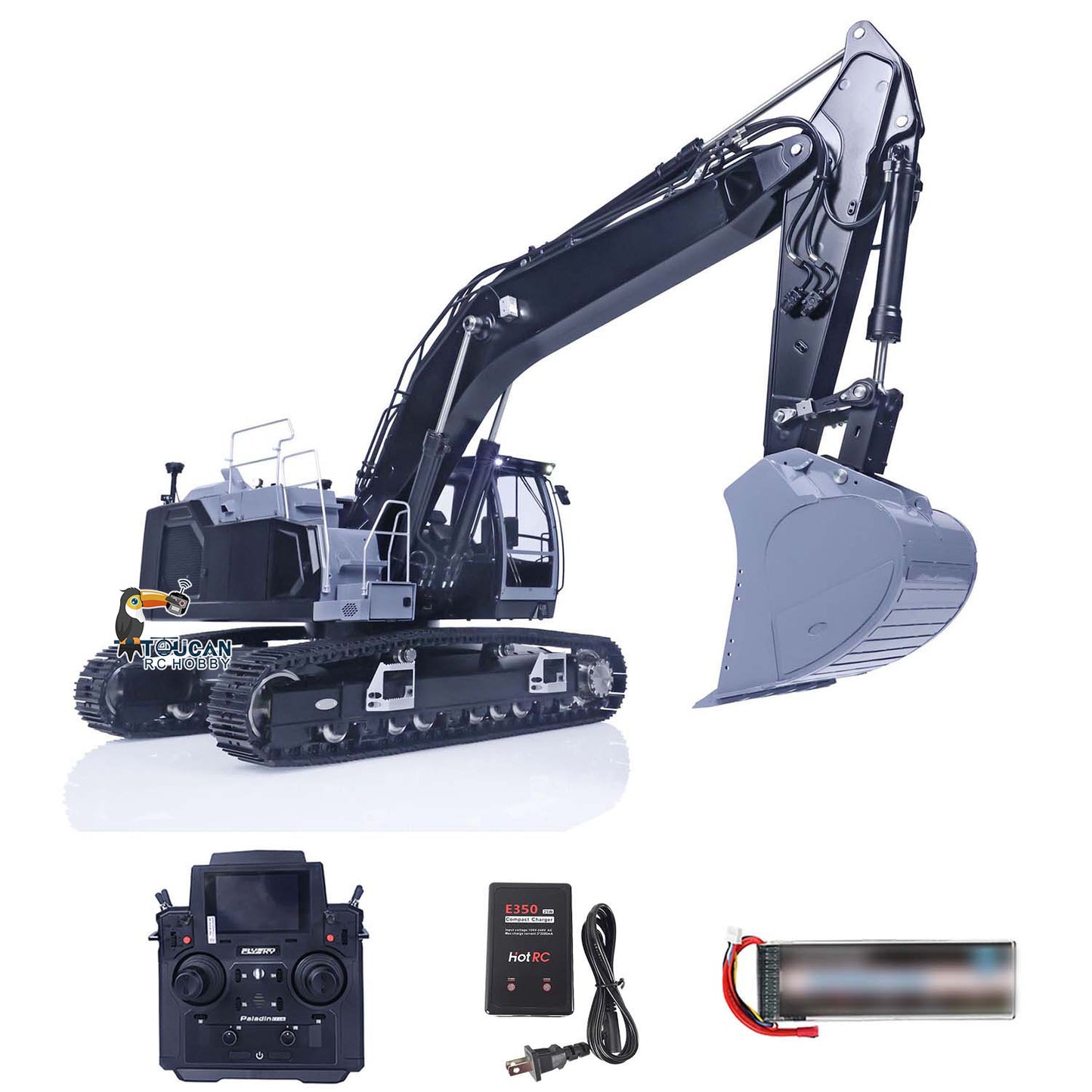 1/14 Metal LESU Remote Control Hydraulic Tracked Excavator LR945 B0016 Vehicle Model Bumper Guardrail Quick Release DIY Parts