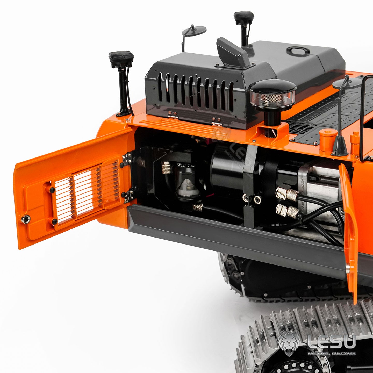 IN STOCK LESU 1/14 RC 90% Metal Hydraulic Digger Aoue DX350LC Remote Control Excavator Finished Model 3CH Valve Relief Valve 4MPA Pump