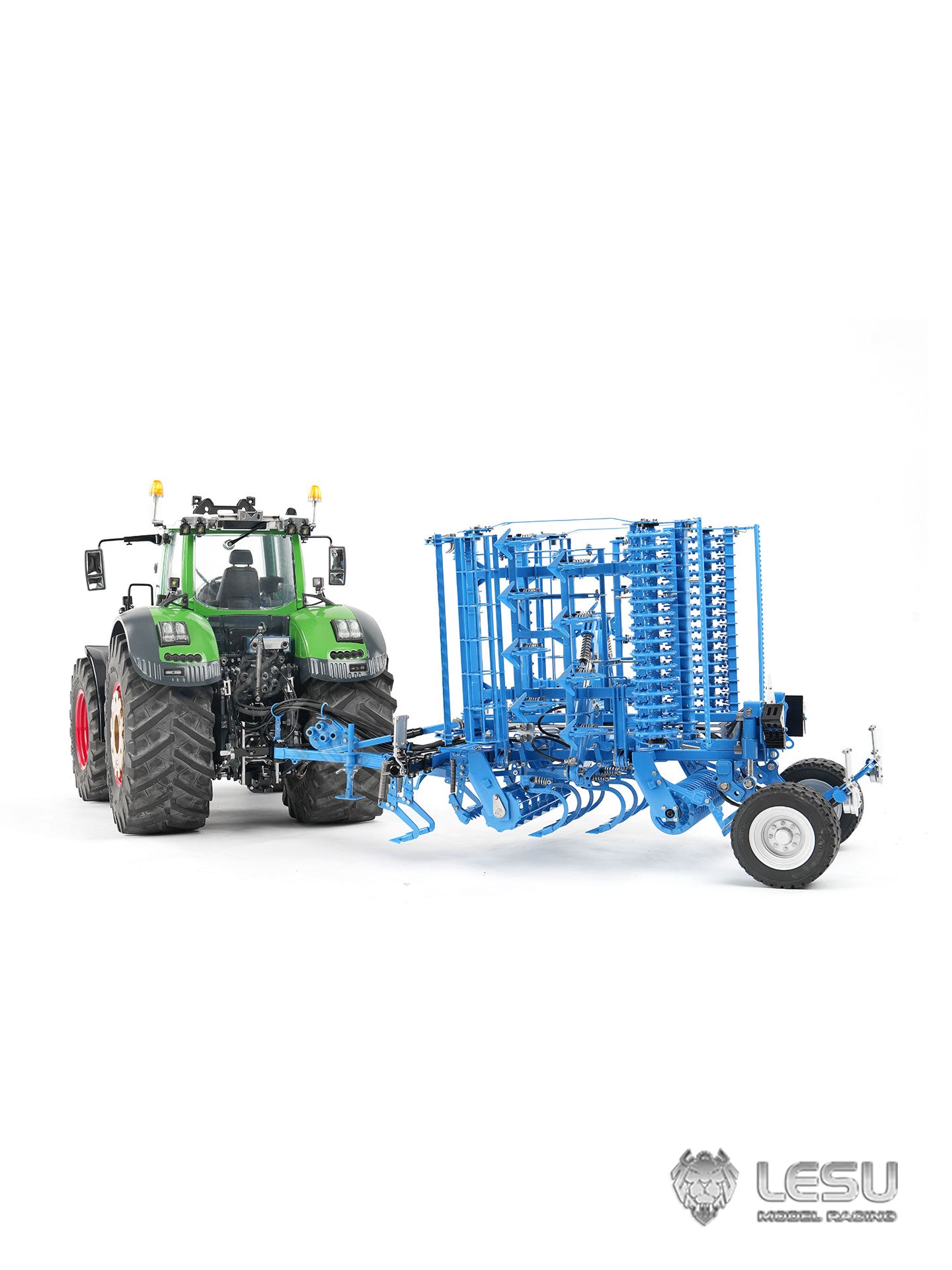 LESU Metal 4x4 1/14 RC Tractor Truck AOUE 1050 K500 Seedbed Pre-sowing Soil Preparation Planter Plough Hydraulic Agricultural Vehicles Frsky PL18EV Lite