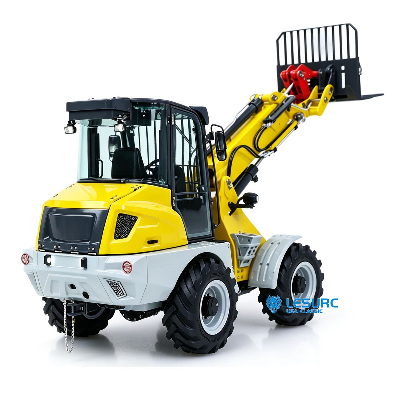 LESU Aoue AT1050 1/14 Metal RC Hydraulic Telescopic Fork Loader A0016 with FlySky I6S Radio Controller Light Sound for Scale Model Collectors