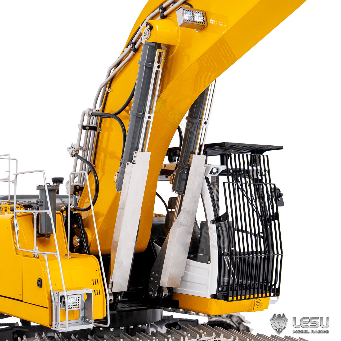 LESU AOUE LR956 1/14 RC Hydraulic Excavator KIT Metal 2 Arms Remote Control Digger Model 4MPA Dual Pumps Light 6CH Brass Valve